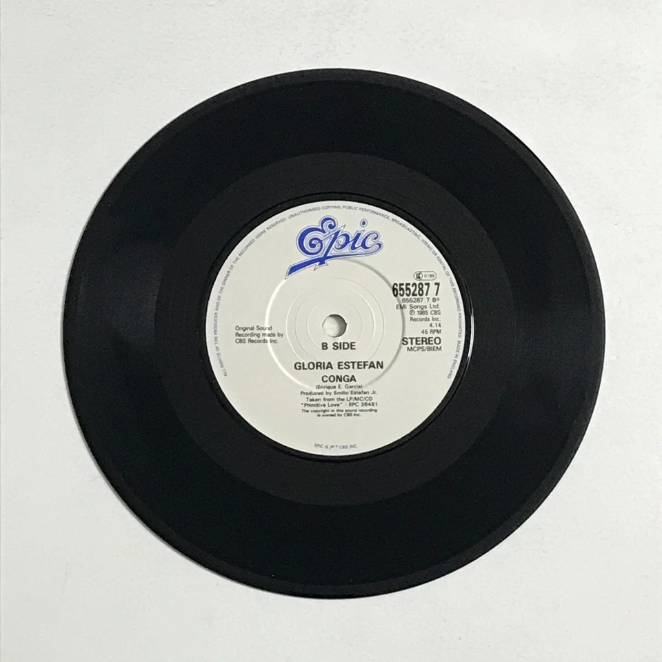 Gloria Estefan - Oye Mi Canto (Hear My Voice) 7" Vinyl Record - 655287 7 VG+/VG+ - Image 4 of 4
