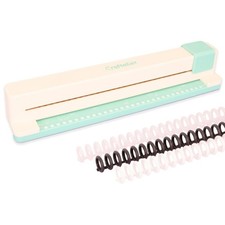 - Manual Binding Machine - 30 Holes Punch with 6 Spines of Black and White To...