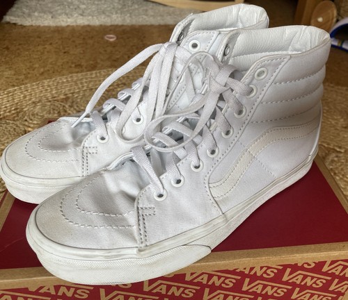 Men’s Vans Trainers - White - Size 7 - SK8-HI Canvas - Picture 11 of 14