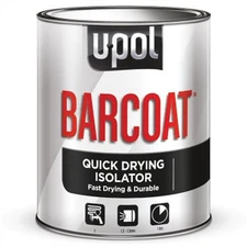 U Pol Products Barcoat UP0720 Quick Drying Isolator, 1 L Tin, Yellow, 1 hr Curin