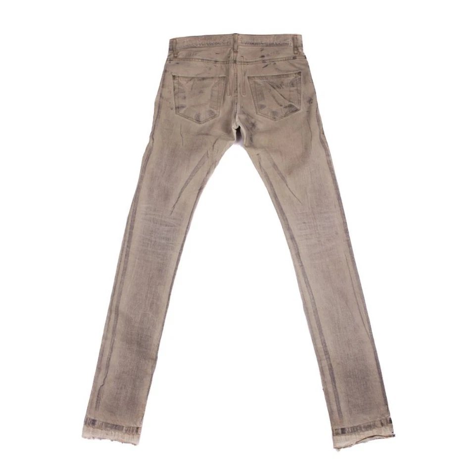 RICK OWENS DRKSHDW ARCHIVAL DIRTY WASHED 灰色棉紧身牛仔裤 26 码 — 第 3/4 张图片