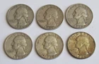 Washington Silver Quarters Lot of 6  60D, 61D, 62D, 63D & 64PD