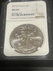 2012 NGC MS69 American 1oz Silver Eagle $1  .999