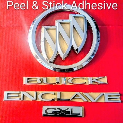 2008-12 Buick Enclave CXL Emblem Badge Rear Gate Kit (Peel & Stick Adhesive)