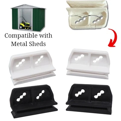 ETECH4US 2x Door Slides for Metal Shed Replacement Garden Garage Rail Track Sliders UK