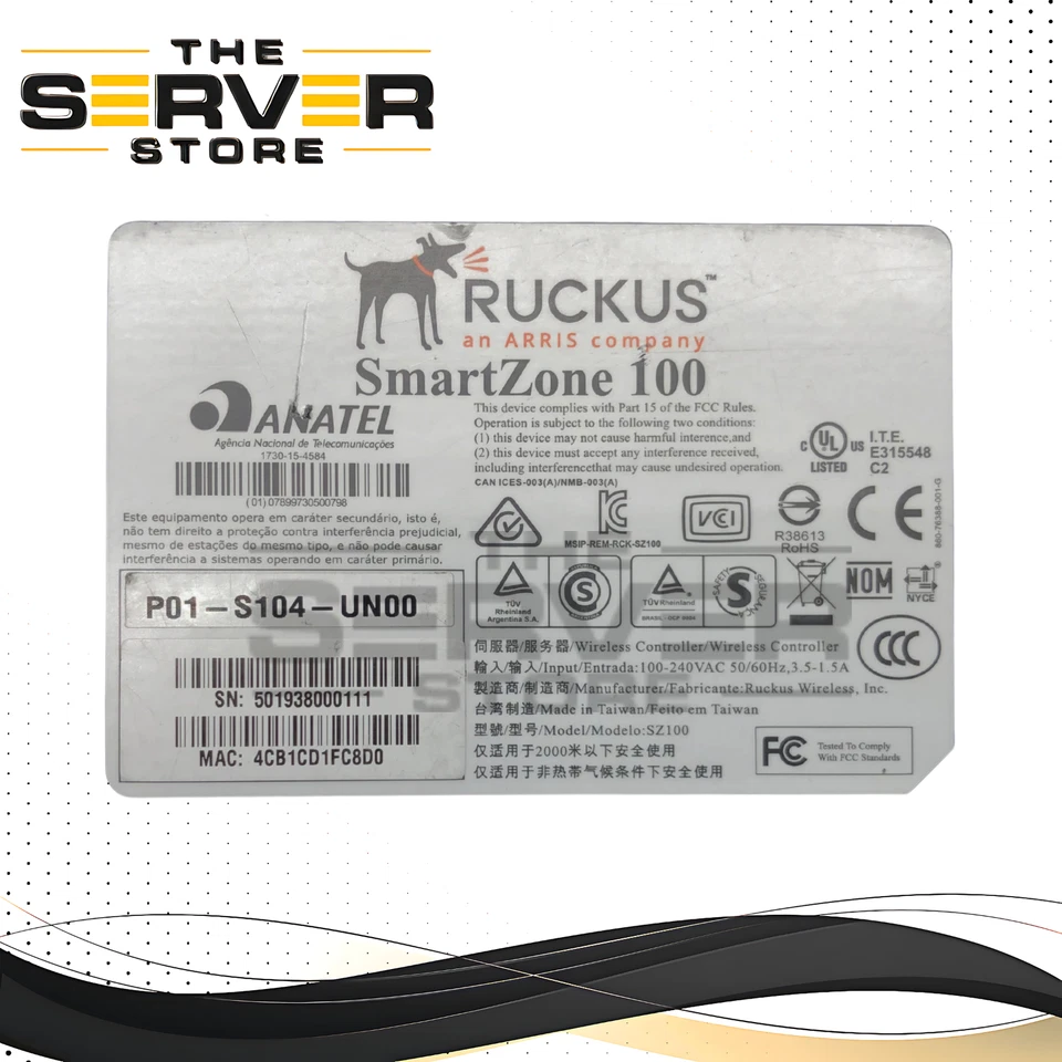 Ruckus SmartZone 100 Network Management Controller 4x 1GE P01-S104-UN00 - Image 3 of 4