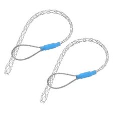 2 Pcs Cable Pulling Grip 22cm Single for 4-6cm Cable Blue