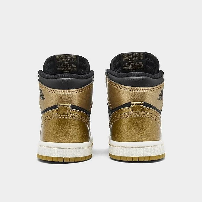 Jordan 1 Retro Alto OG (TD) - Negro/Dorado Metálico - Vela (Talla 10c) Foto 4 de 4