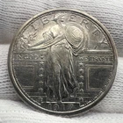 1917-P Standing Liberty Quarter Dollar 25c Silver Coin SLQ Type 1 - FULL HEAD FH