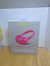 Heyday Wired On-Ear Headphones in Neon Pink New With Microphone