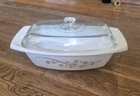 Vintage Pyrex #035 Golden Honeysuckle 2.5 Qt Casserole Dish w/ Lid