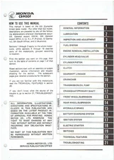 HONDA CB900F (EUROPEAN SPEC) 1979-83 ORIGINAL FACTORY WORKSHOP MANUAL