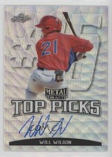 2019 Leaf Metal Draft Top Picks Silver Wave 13/30 Will Wilson #TP-WW1 Auto 0b0