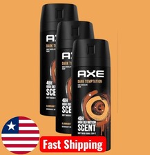 Axe - Body Spray Deodorant 4 oz for Men Dark Temptation Pack3