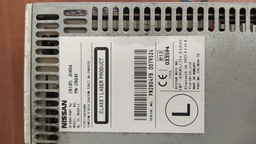 28185 JD40A Sistema Audio/Radio Cd para NISSAN QASHQAI (J10) Acenta 2008 161803 - Imagen 5 de 10