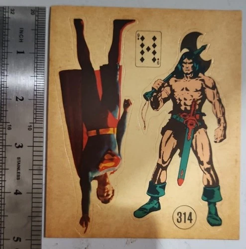 Z1) Malaysia 70's-80's SUPERMAN vs Conon CHRISTOPHER REEVE Sticker #314