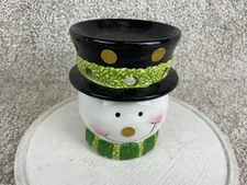 Yankee Snowman Frosty Head Christmas Winter Wax Tea Light Candle Warmer