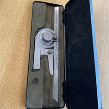 Vintage Moore & Wright no.995 Vernier Bevel Protractor with 12" 