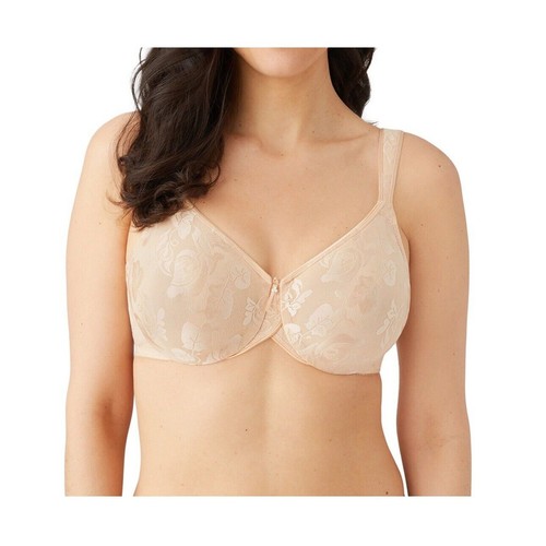 Wacoal Awareness Bra 42G Underwire Sand Satin Unlined 85567 Full Coverage $68