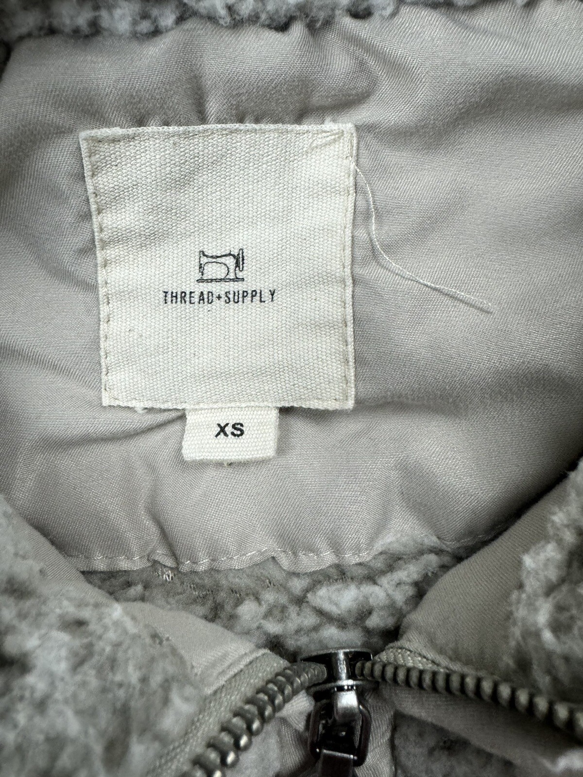 Thread & Supply Pullover Jacket Ivory Size XS Pou… - image 2