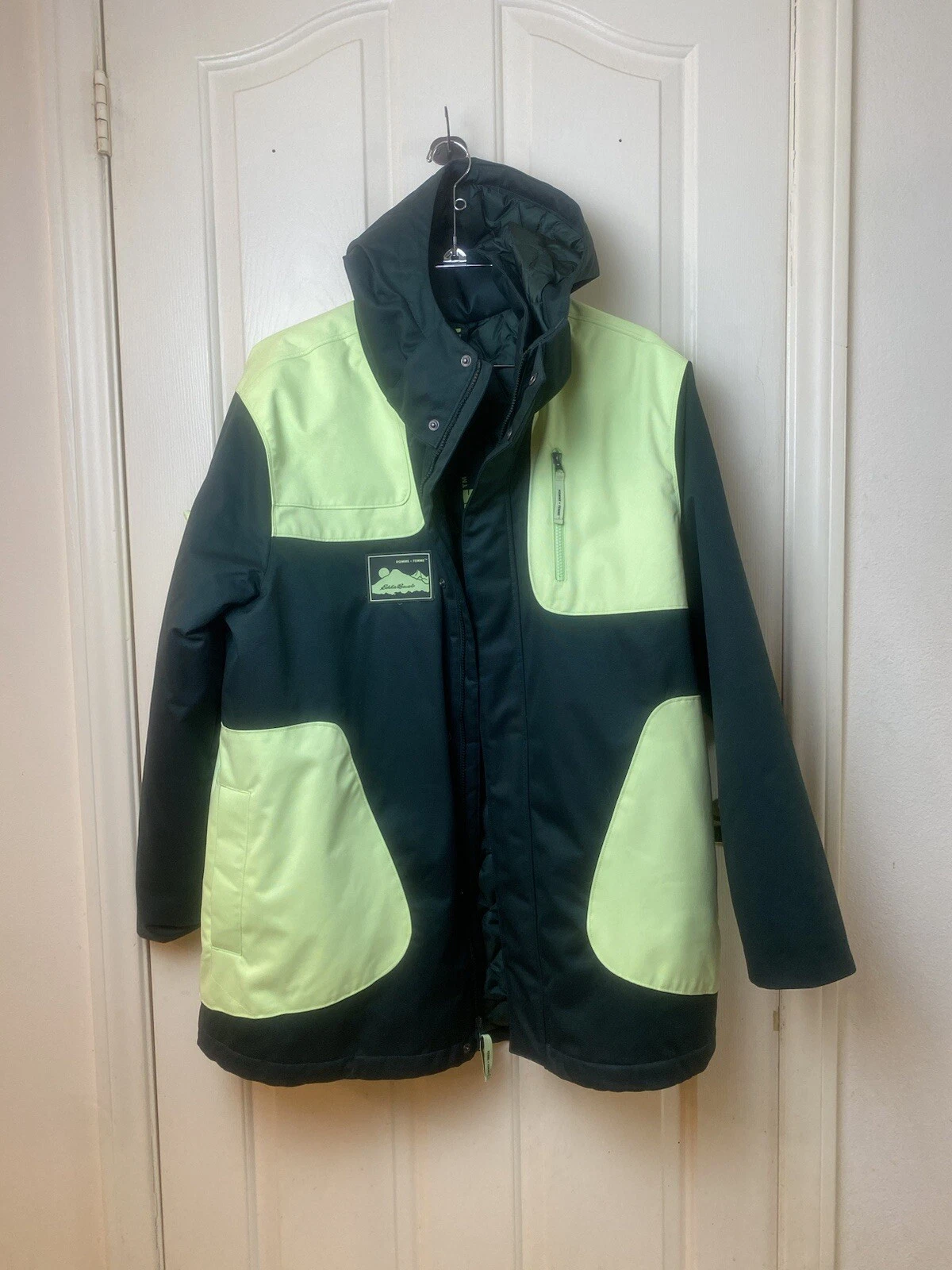 Homme Femme x Eddie Bauer Jacket Mens XL Green Down Ski Snowboarding Rare