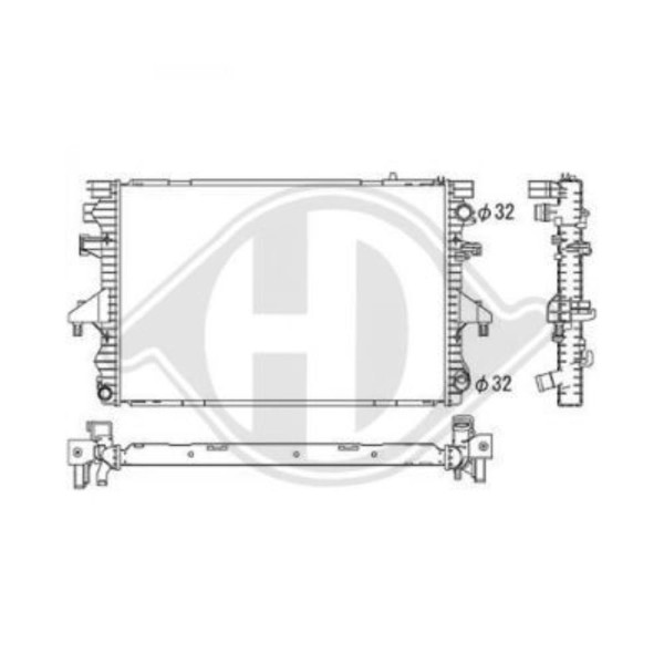 Diederichs WasserküHler MotorküHler FüR VW Multivan V 7HM 7HN 7HF 7EF 7EM 7EN-image
