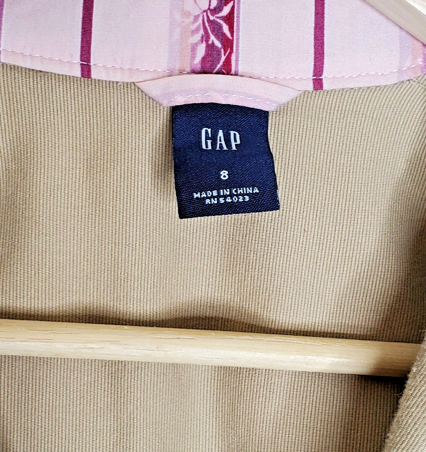 Women's Gap Khaki Two Button Down Collared Jacket… - image 4