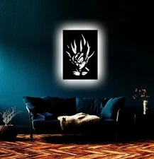 LED Light-Up Gokuu Wooden Wall Logo for  Home Decor(18x18)