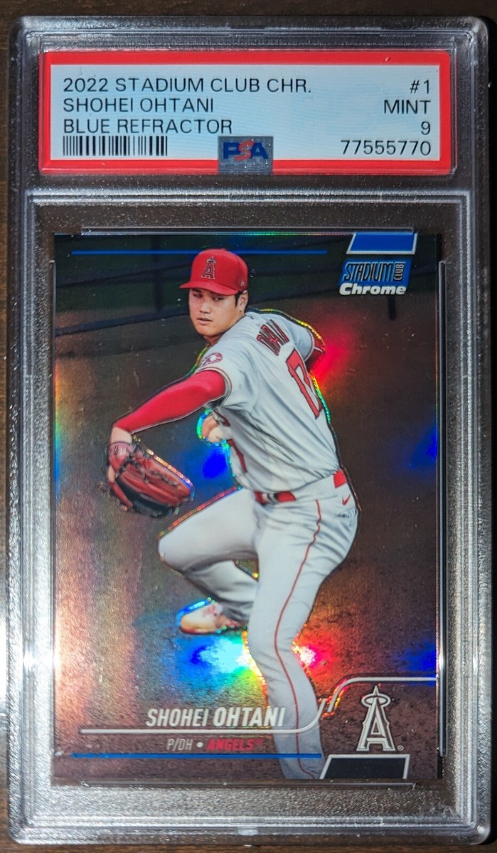 PSA 9 - 2022 Topps Stadium Club Chrome #1 Shohei Ohtani BLUE 