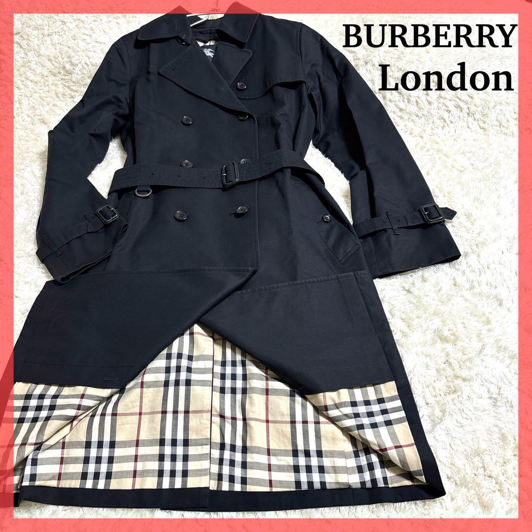 Burberry London Women's Trench Coat Nova Check Lined Double Breasted