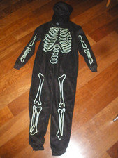 New Kids One Piece Hooded Pajamas Black/skeleton L 81 