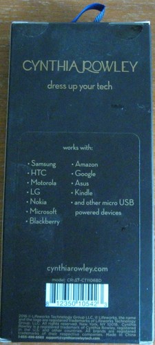 Cynthia Rowley Micro USB Cable for Android - Gold 5 Ft - Picture 2 of 2