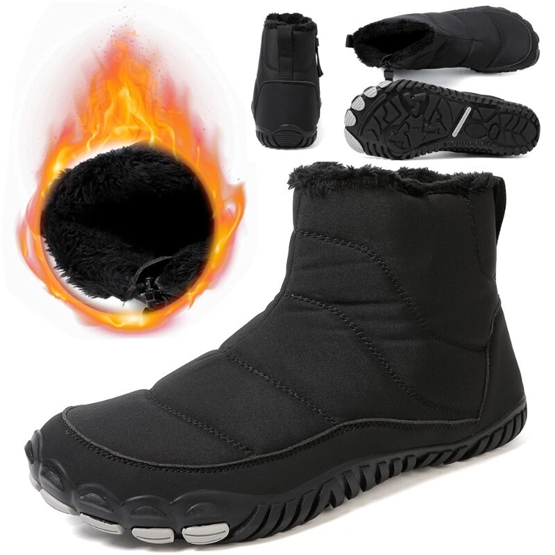 Mens Womens Winter Warm Fleece Hiking Shoes Waterproof Ankle Boots Snowshoes