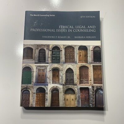 Ethical, Legal, and Professional Issues in Counseling Paperback