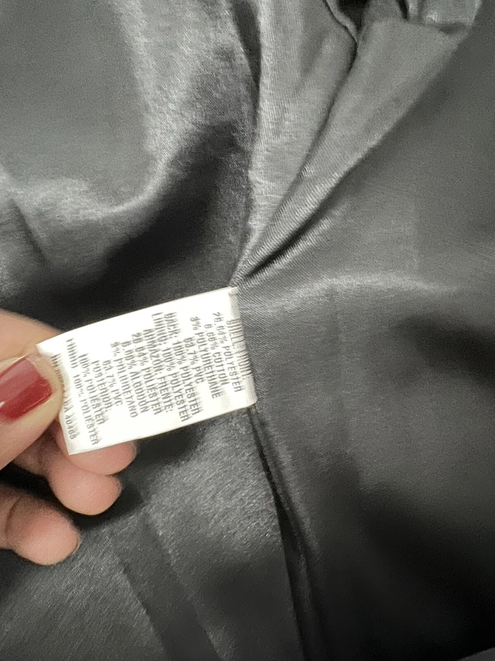 The Children's Place Toddler Girl's Black Floral Faux Leather Coat Size 3T/36M - Image 4 of 4