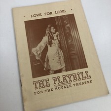 Love For Love Playbill - Royale Theatre June 1947 John Gielgud Sebastian Cabot