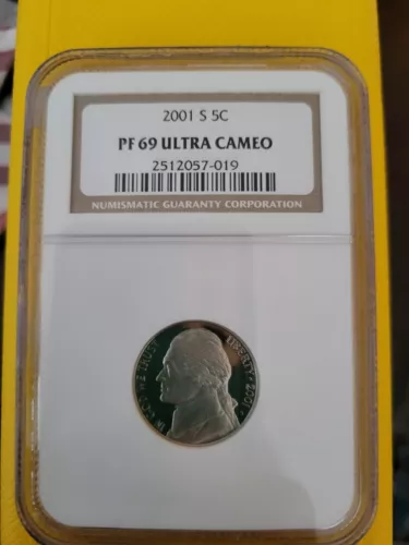 2001-S 5C Jefferson Nickel - NGC Graded PF69 Ultra Cameo