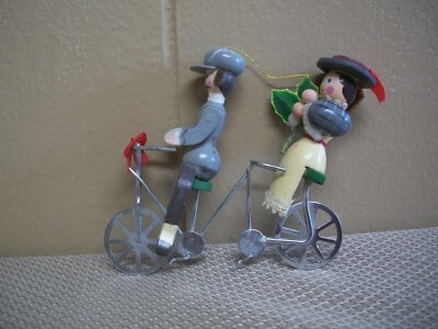 Vtg '79 Kurt Adler Bicycle Built For 2 Christmas Ornament Hand Painted Taiwan