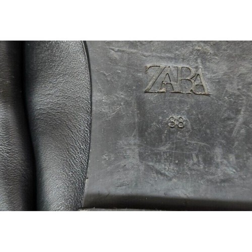 Zara black Buckle Leather Ballet Flats Shoes Size EU 38/US 7.5 - Picture 9 of 12