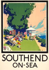 Vintage Poster Southend On-Sea Frank Newbould District Central RAILWAY Art Print