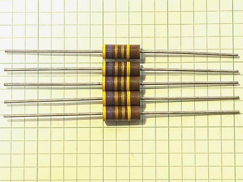 4.7 Ohm 5% 1 Watt Carbon Composition Resistors AB JANRCR32G4R7JS - 5 pc lots - Picture 3 of 3