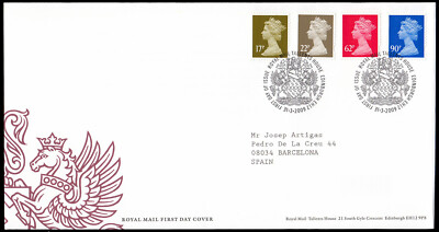 Gran Bretaña 3125/28 2009 SPD FDC Serie Reina Isabel II Sobre primer día Talle