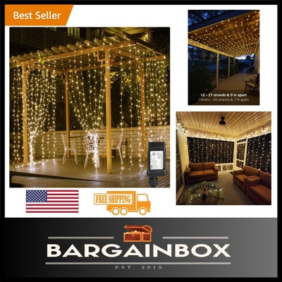 Magical 594 LED Curtain Lights in Warm White - Perfect for Weddings & More