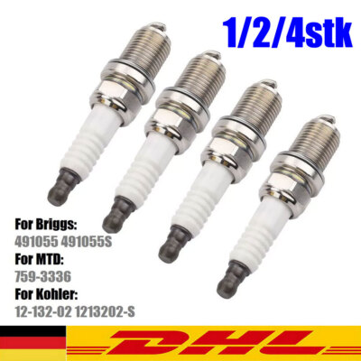 1-4x RC12YC BK5ES Zündkerze für Briggs&Stratton OHV Motor 792015/491055/691043