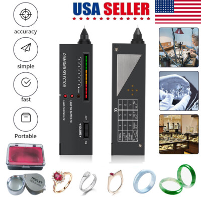 High Accuracy Professional Jewelry Diamond Tester Tool with 30X Loupe Magnifier