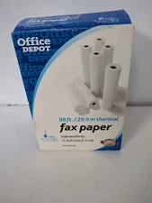 Office Depot Fax Paper 98ft./29.9m thermal 5 rolls  8 1/2in x 98ft 374-280
