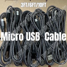 Heavy Duty Micro USB Fast Charger Data Cable Cord For Samsung Android HTC LG Lot