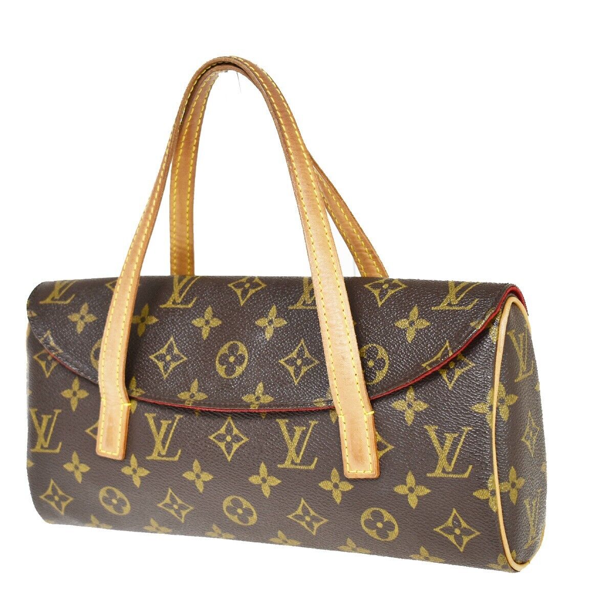 Louis Vuitton Sonatine Brown Canvas Handbag (Pre-Owned)