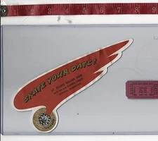 vintage lot roller rink decal St. Stans Winona Minnesota & ticket 