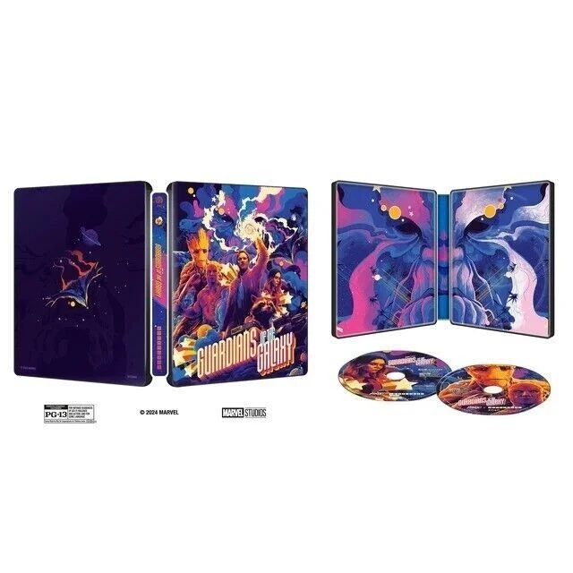 GUARDIANS OF THE GALAXY WALMART MONDO 4K UHD BLU-RAY STEELBOOK **NEW & SEALED!** - Image 2 of 4